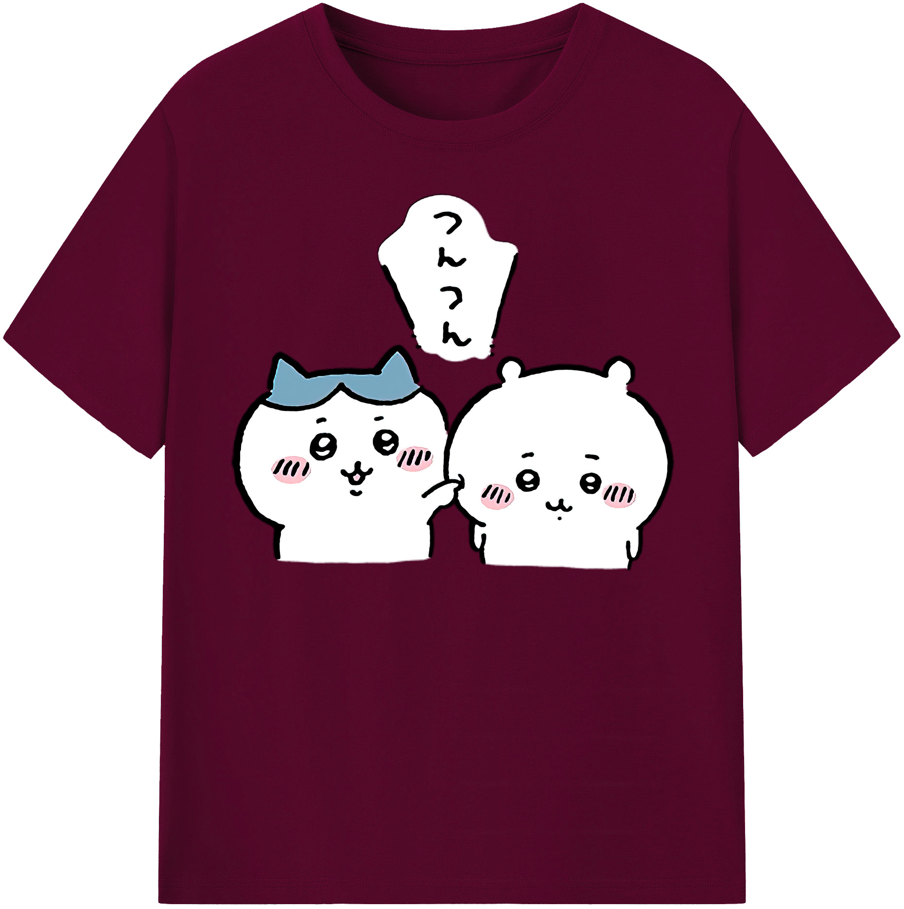 （画像用） ちいかわ ちいかわ Chii-kawa chiikawa レディースカジュアルプリントTシャツ（綿100％）